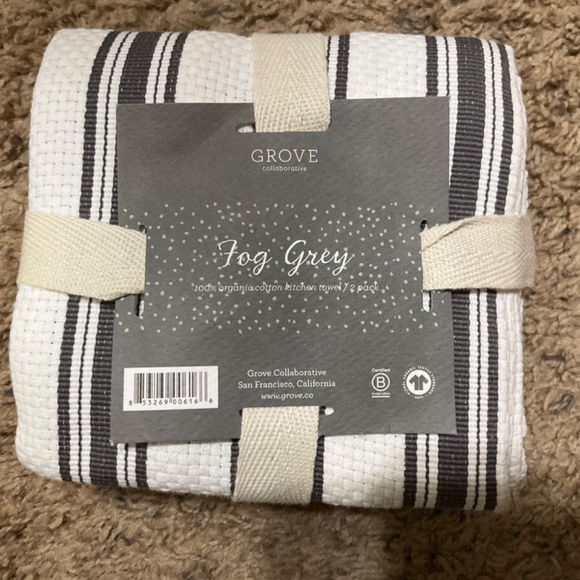 GROVE CO. Kitchen Towels Fog Grey 2 Pack - Picture 6 of 7